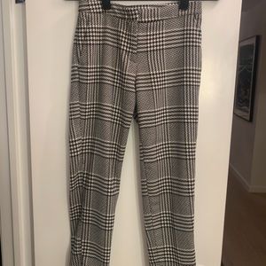 Houndstooth wool ankle-length plants